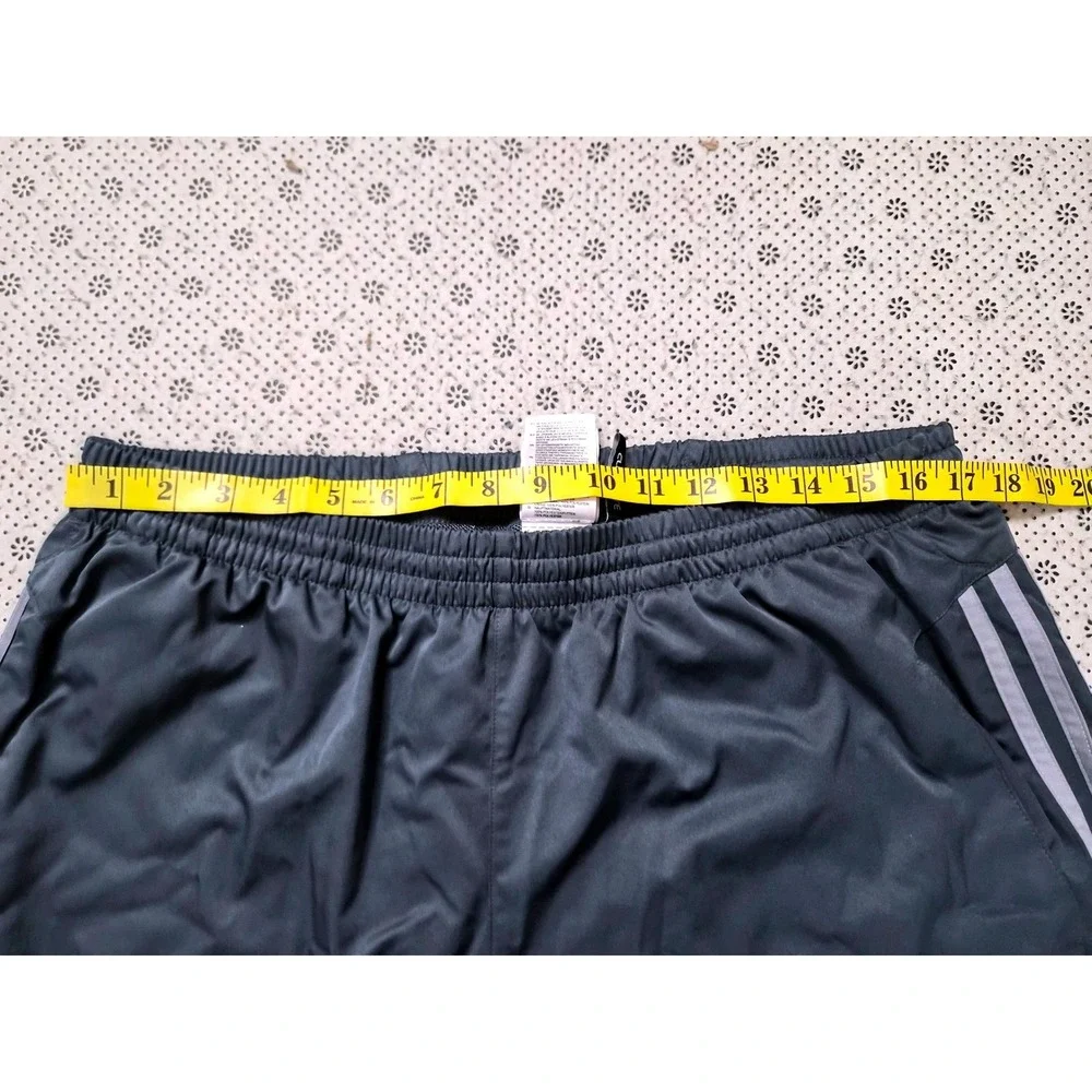 Adidas  Mens XL Track‎ Pants Black Grey  Stripe Athletic Training Pants